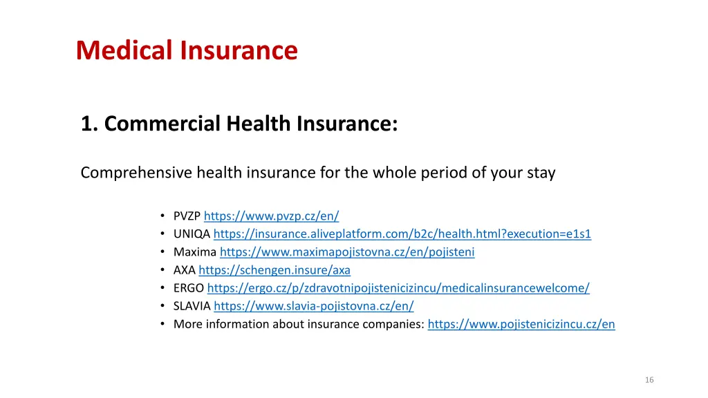 medical insurance