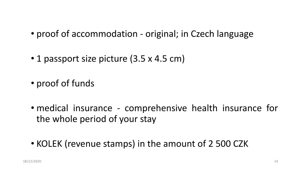 proof of accommodation original in czech language