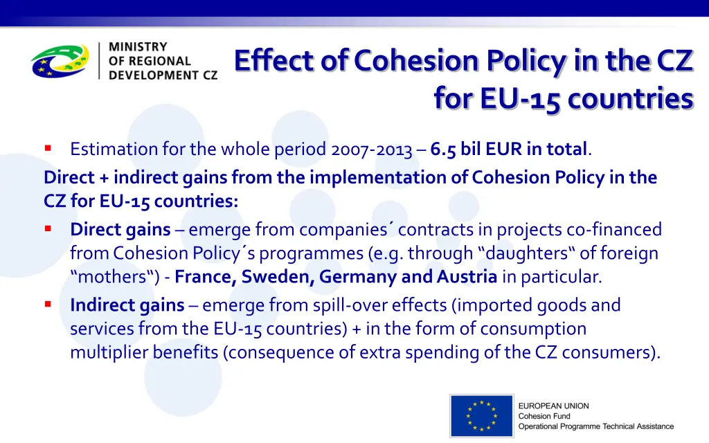 effect of cohesion policy