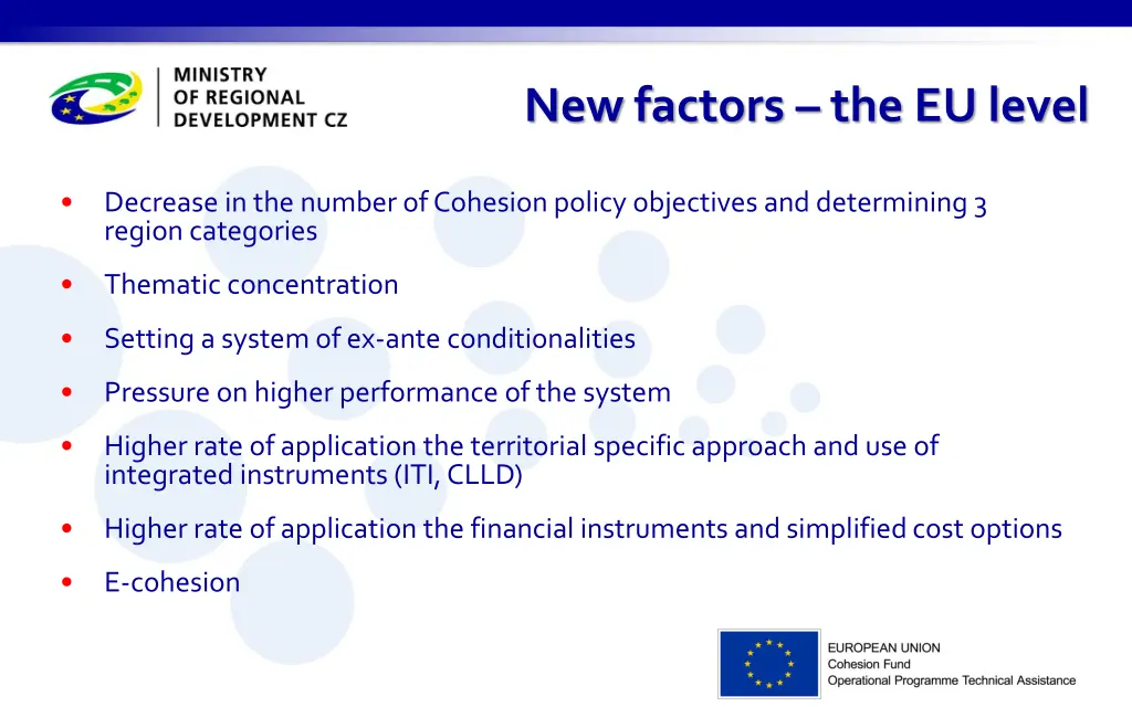 new factors the eu level