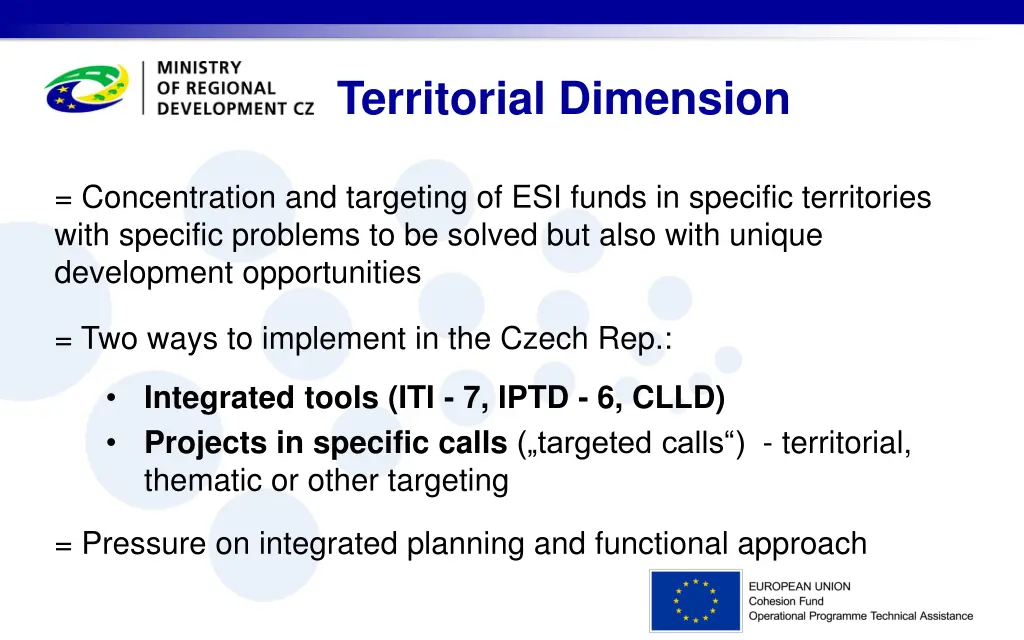 territorial dimension