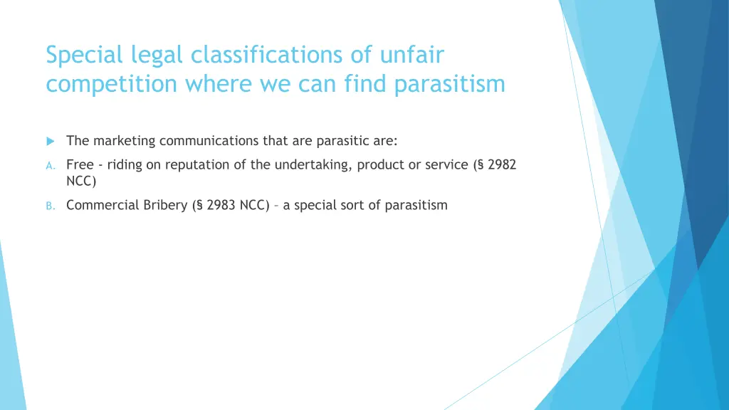 special legal classifications of unfair 2