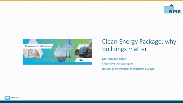 clean energy package why buildings matter