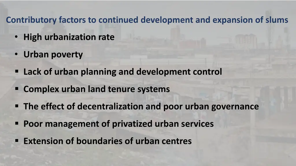 contributory factors to continued development