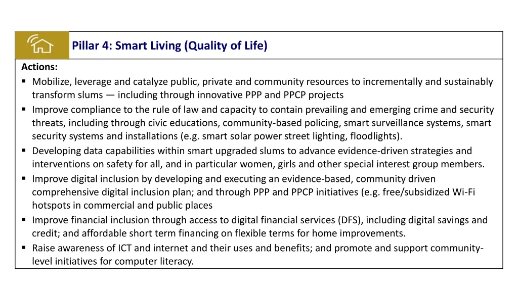 pillar 4 smart living quality of life 1