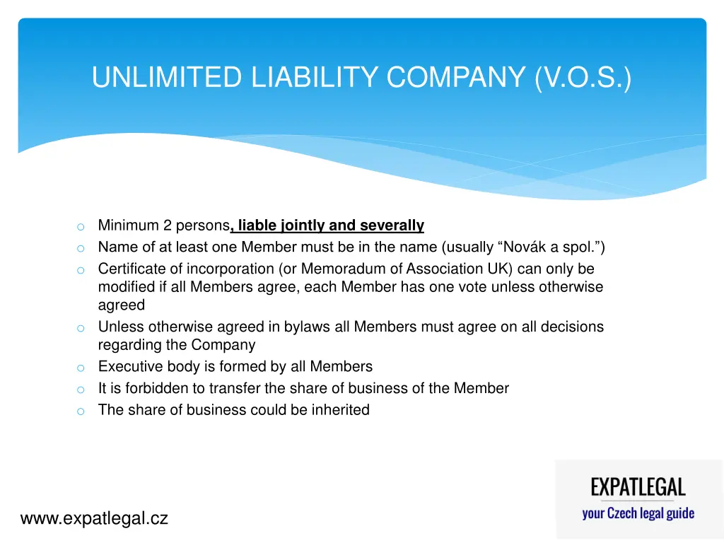 unlimited liability company v o s