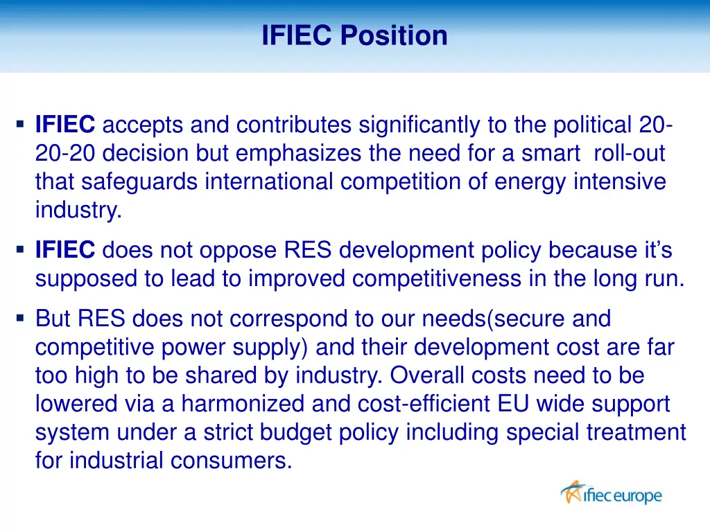 ifiec position