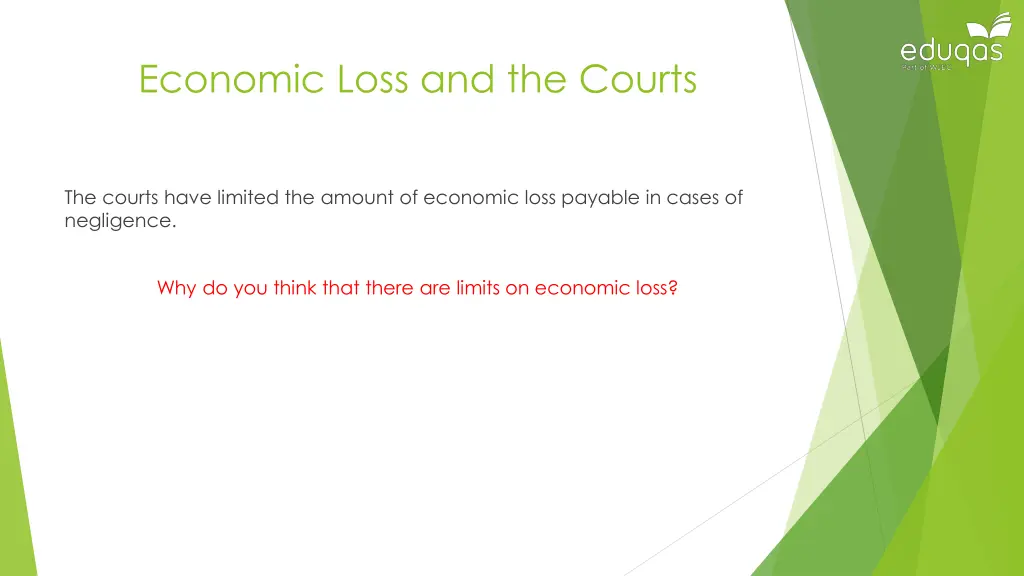 economic loss and the courts