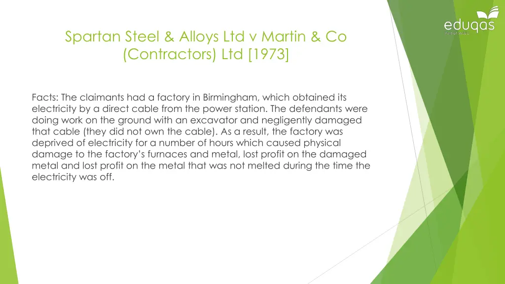 spartan steel alloys ltd v martin co contractors