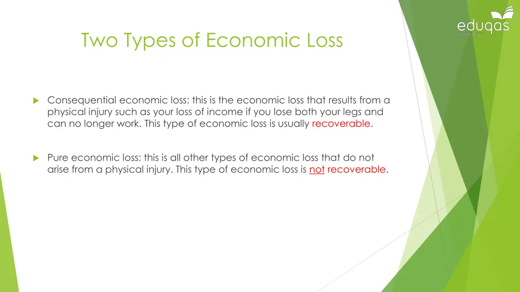 two types of economic loss