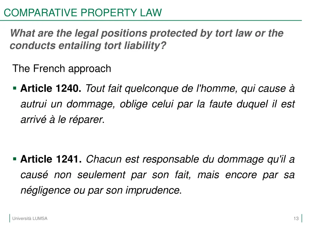 comparative property law 10