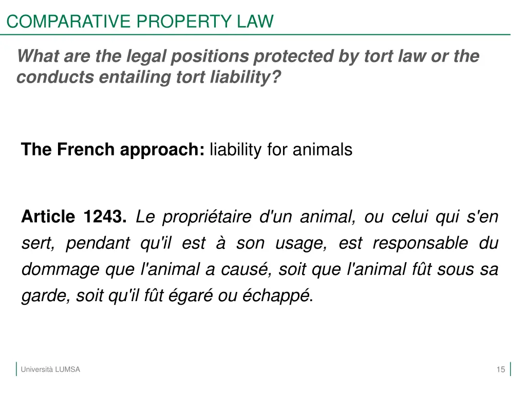 comparative property law 12