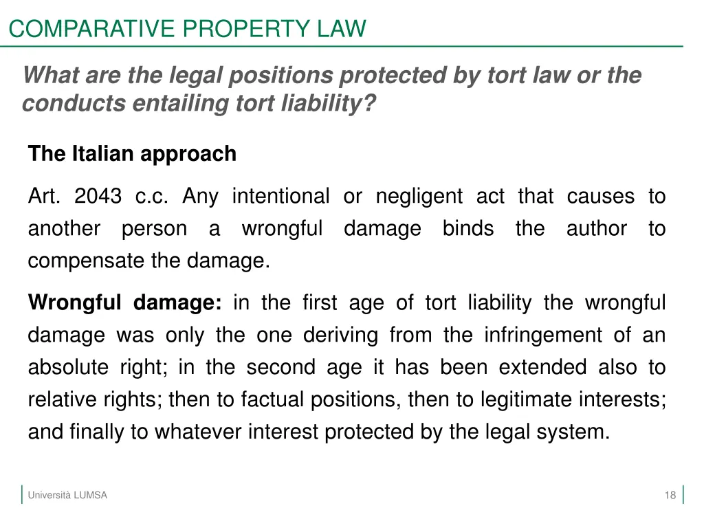 comparative property law 15