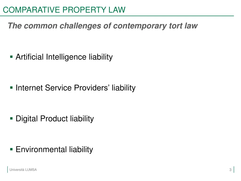 comparative property law