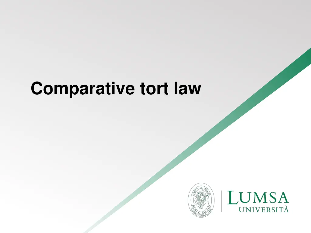 comparative tort law