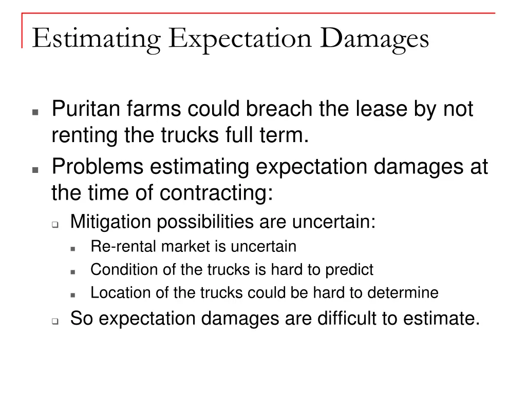 estimating expectation damages