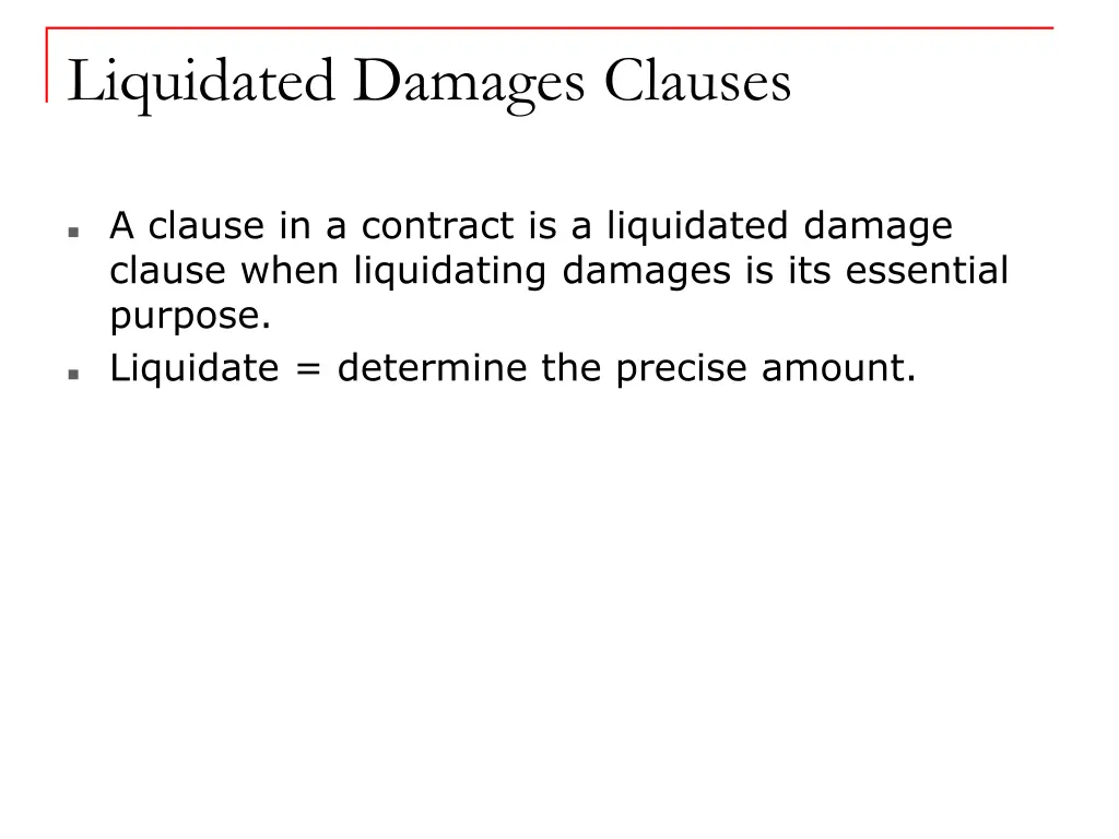 liquidated damages clauses 1