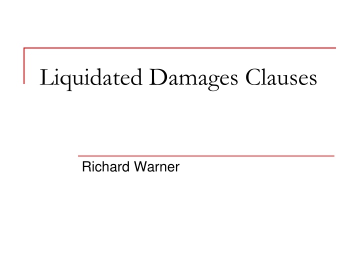 liquidated damages clauses