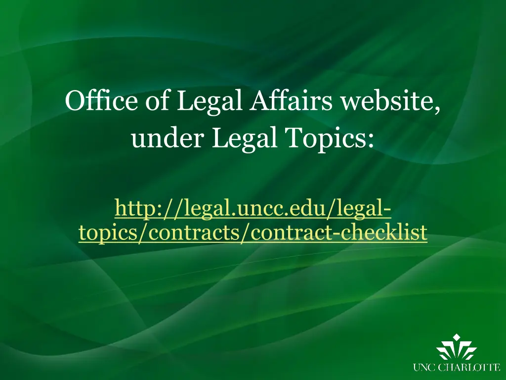 office of legal affairs website under legal topics