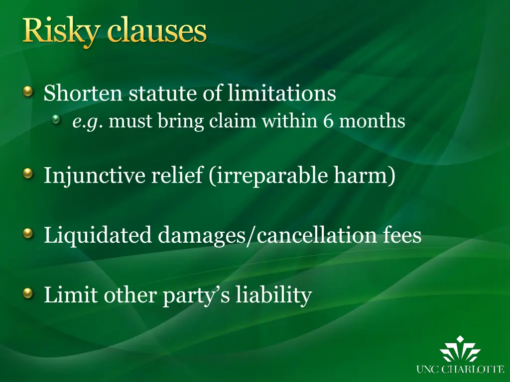 risky clauses