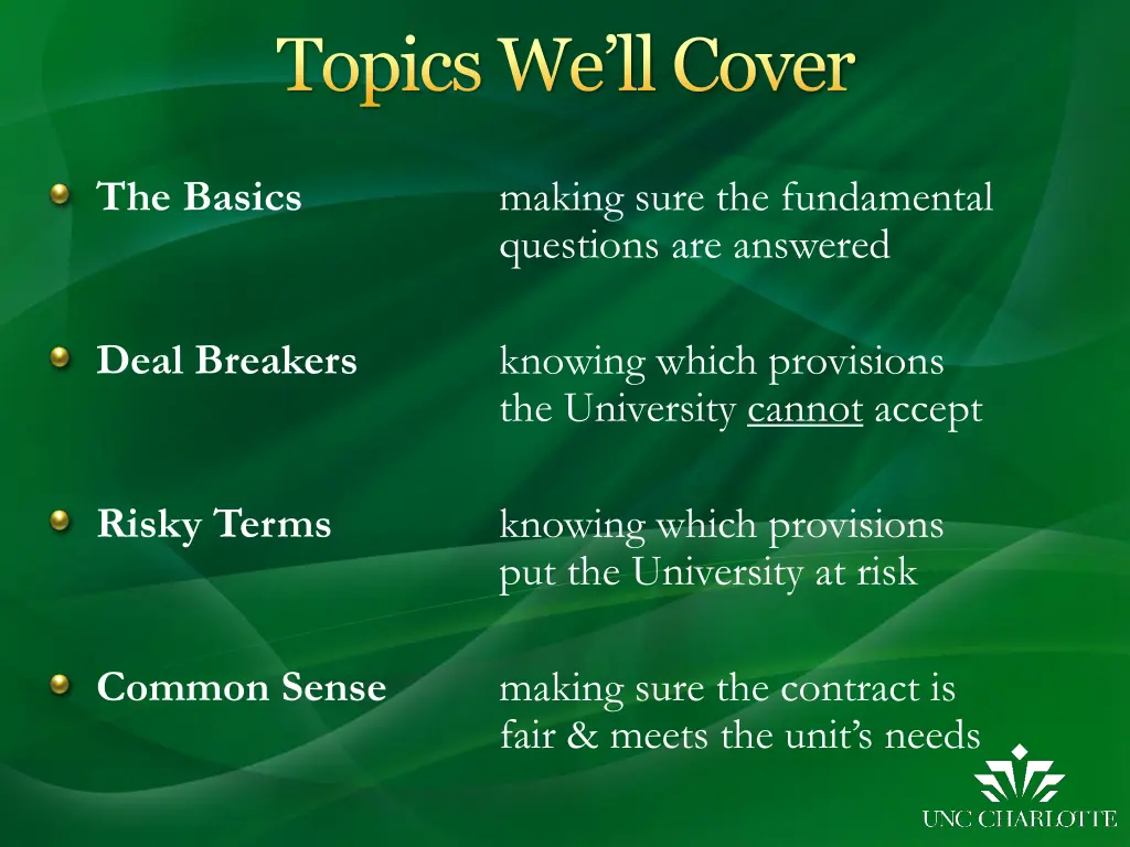 topics we ll cover