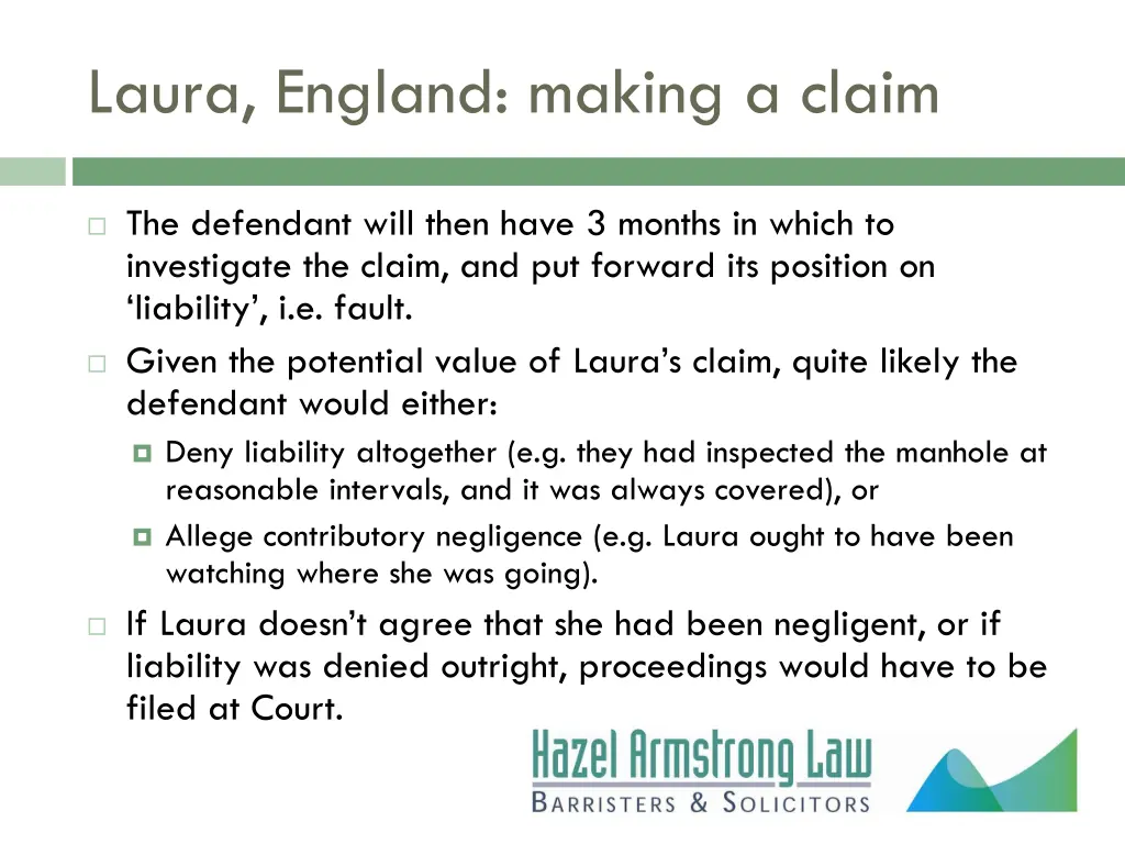 laura england making a claim 1