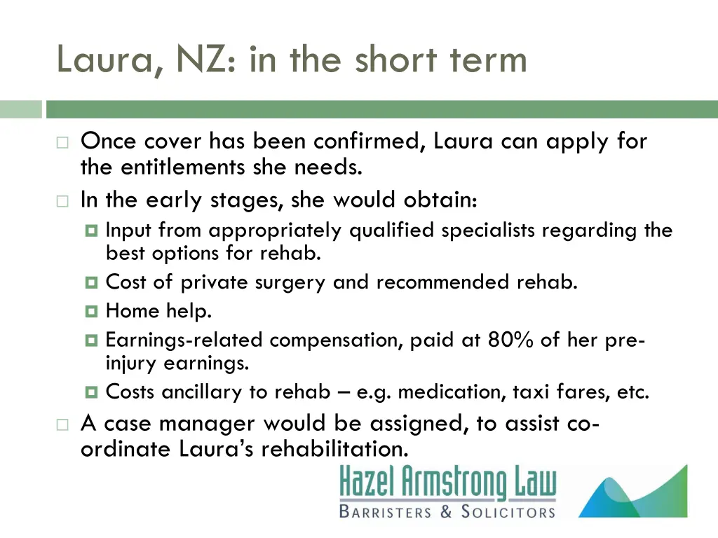 laura nz in the short term