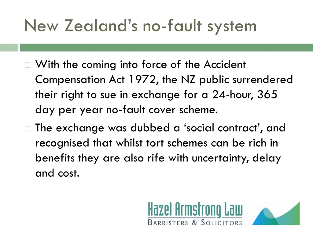 new zealand s no fault system