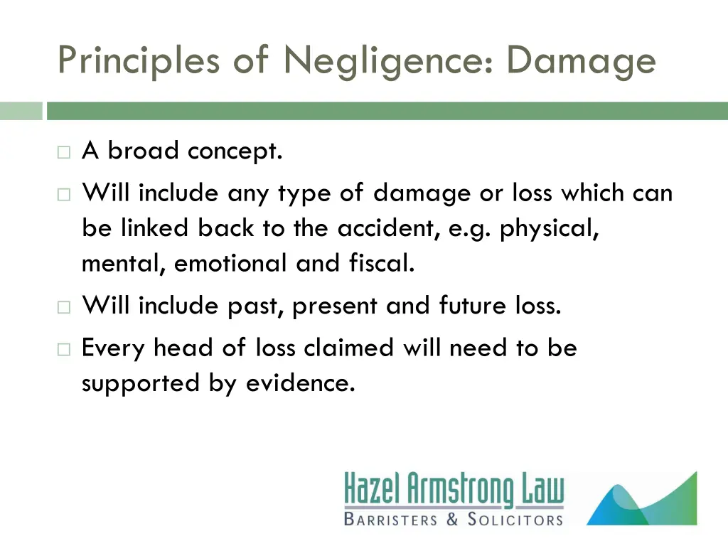 principles of negligence damage