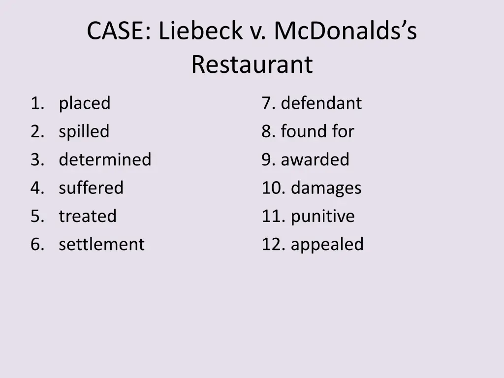 case liebeck v mcdonalds s restaurant