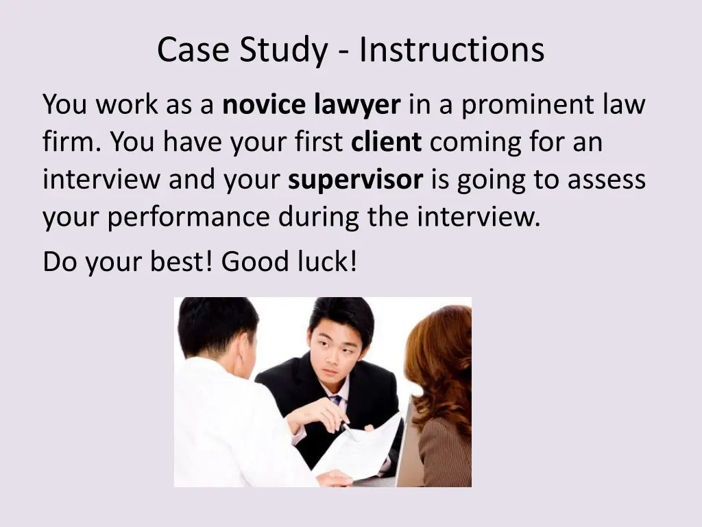 case study instructions