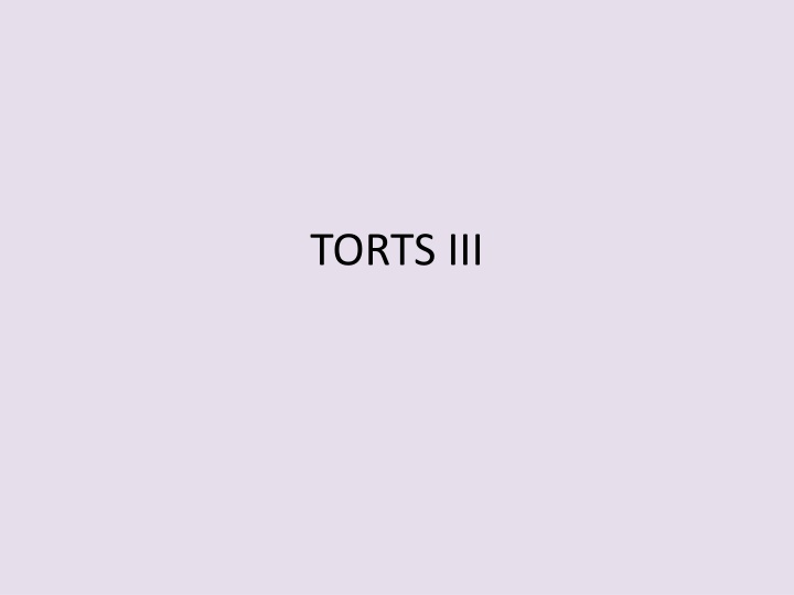 torts iii