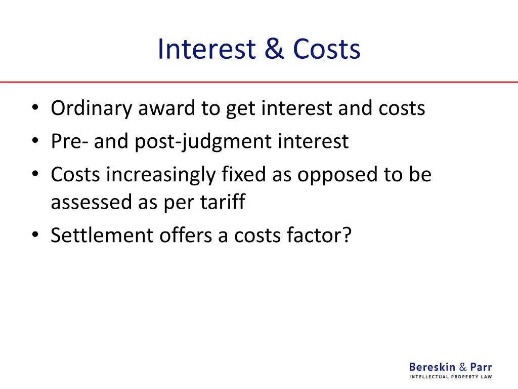 interest costs