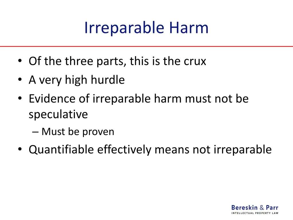 irreparable harm