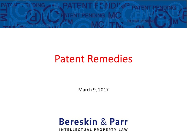 patent remedies