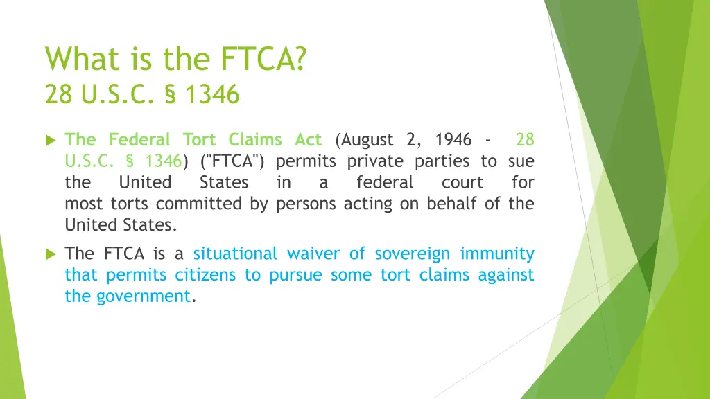 what is the ftca 28 u s c 1346