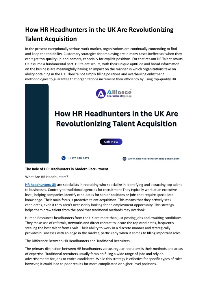 how hr headhunters in the uk are revolutionizing