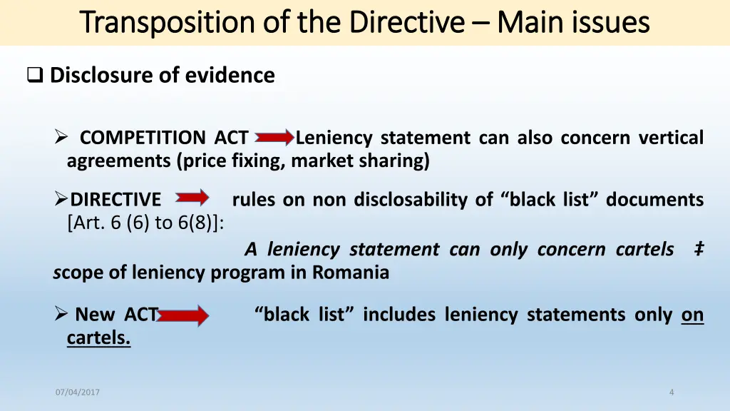 transposition of the directive transposition 2