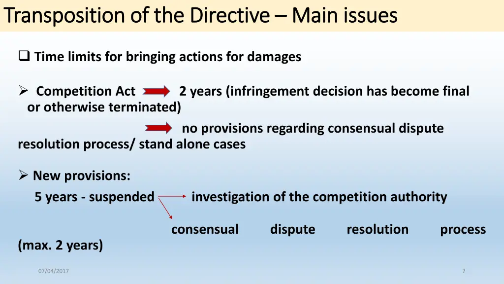 transposition of the directive transposition 5