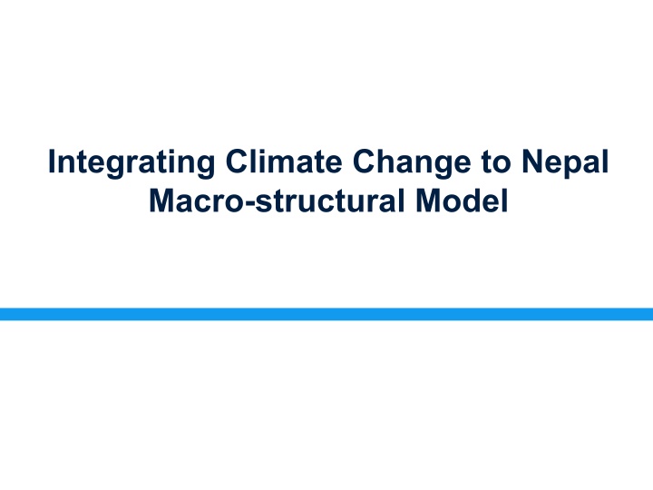 integrating climate change to nepal macro