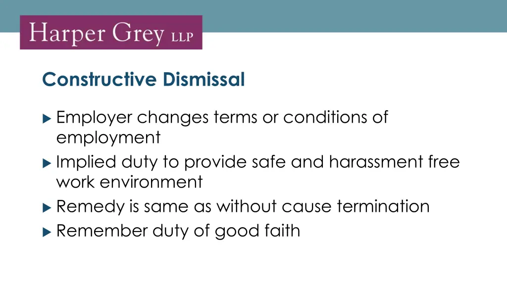 constructive dismissal