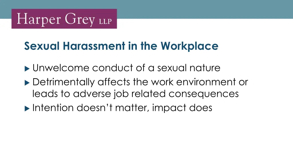 sexual harassment in the workplace