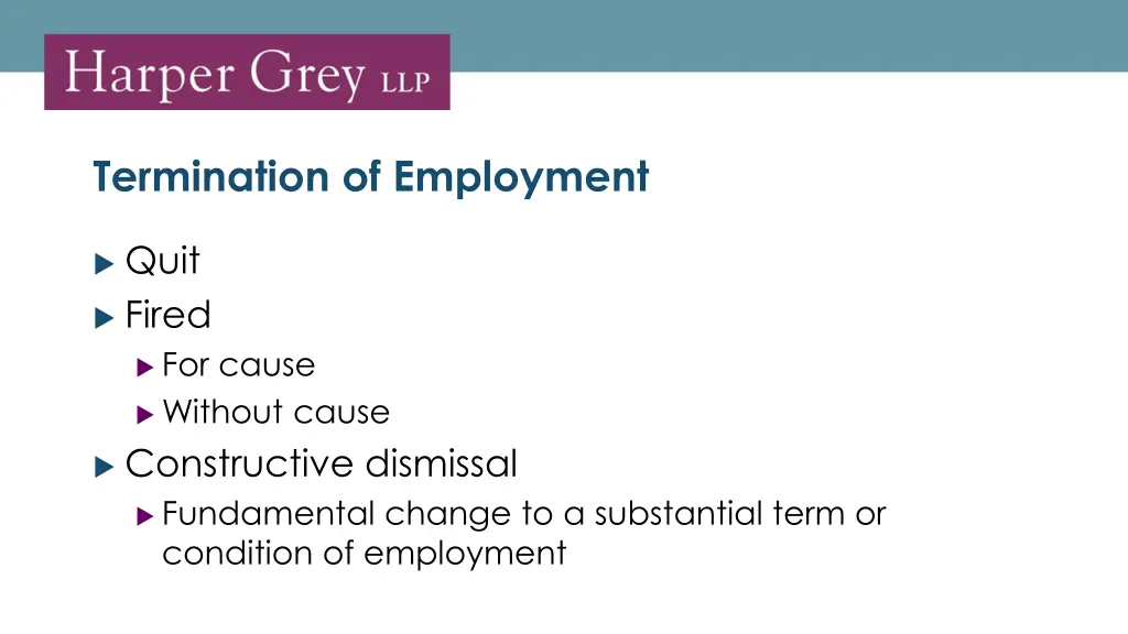 termination of employment