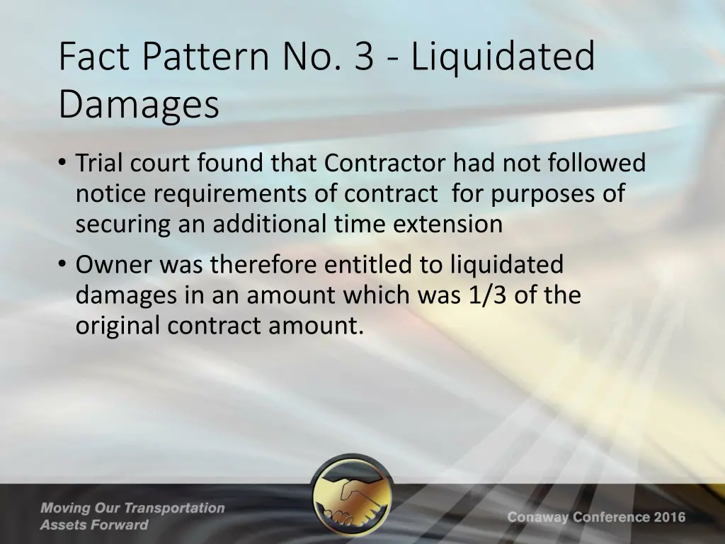 fact pattern no 3 liquidated damages 1