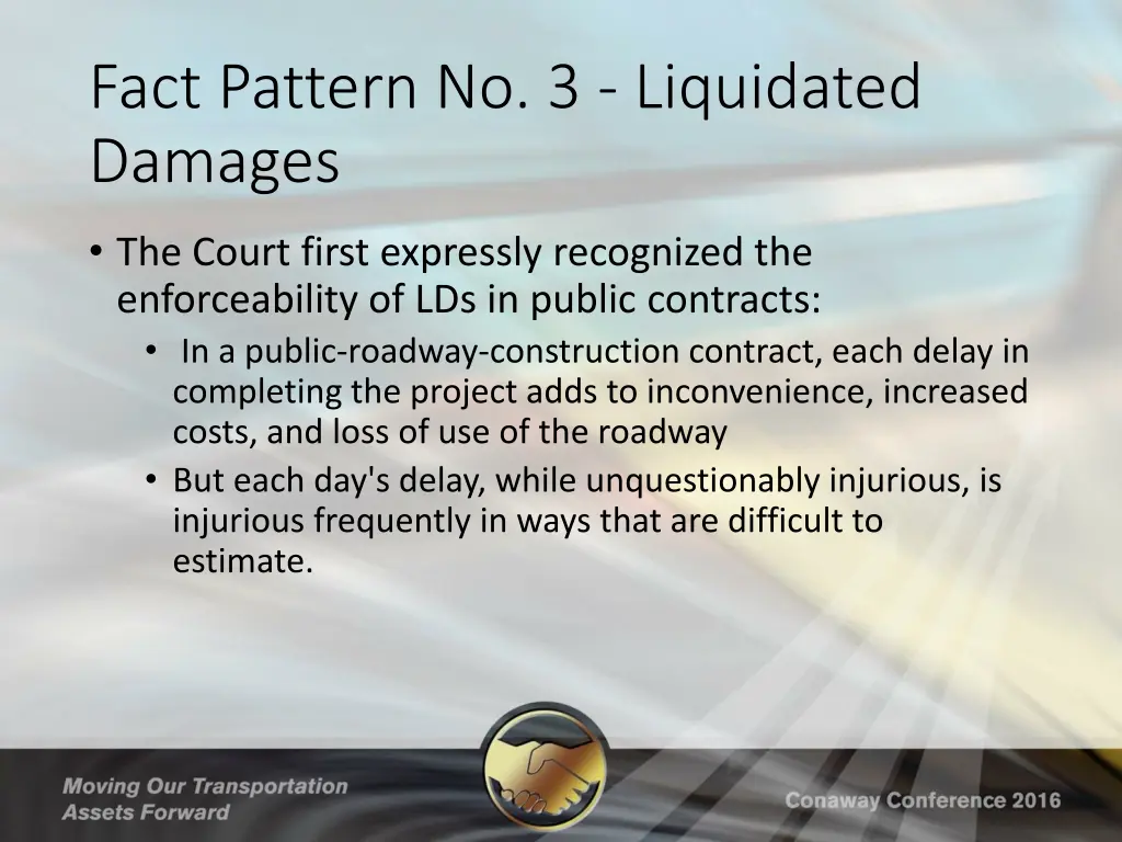 fact pattern no 3 liquidated damages 5