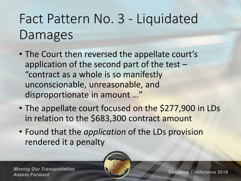 fact pattern no 3 liquidated damages 6