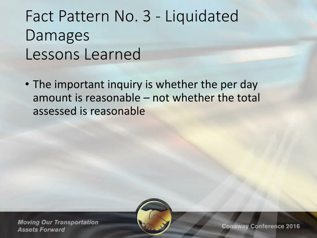 fact pattern no 3 liquidated damages lessons