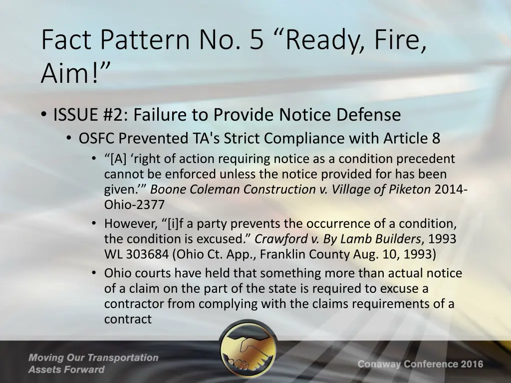 fact pattern no 5 ready fire aim 5