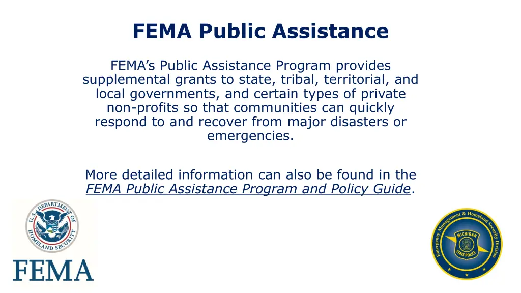 fema public assistance