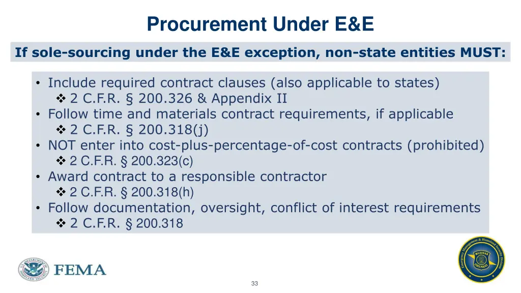 procurement under e e